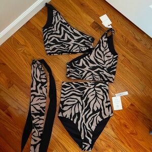 BAIIA Tulum Reversible Bikini Wrap Top (size 14) and Bottom (size 12)